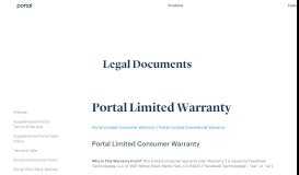 
							         Consumer Warranty | Portal from Facebook								  
							    