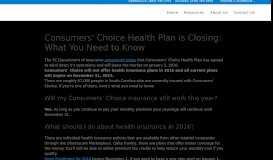 
							         Consumers' Choice Health Plan is Closing: What You Need to Know ...								  
							    