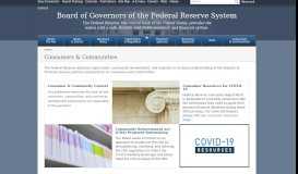 
							         Consumers & Communities - Federal Reserve Board								  
							    