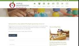 
							         Contact a School - Apple Montessori Schools								  
							    