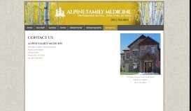 
							         Contact Alpine Family Medicine								  
							    