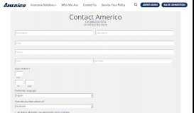 
							         Contact Americo - Americo								  
							    