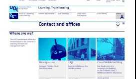 
							         Contact and offices - Open University of Catalonia (UOC)								  
							    