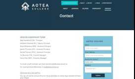 
							         Contact - Aotea College								  
							    