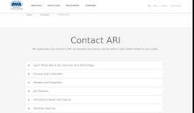 
							         Contact ARI - ARI Fleet								  
							    