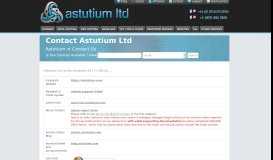 
							         Contact - Astutium								  
							    
