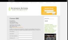 
							         Contact BBU | Business Buyers University								  
							    