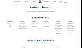 
							         Contact Chevron — Chevron.com								  
							    