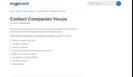 
							         Contact Companies House - mygov.scot								  
							    