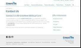 
							         Contact Crossville Medical Group for Excellent Medical Care								  
							    