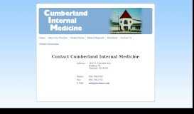 
							         Contact Cumberland Internal Medicine								  
							    