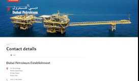 
							         Contact details - Dubai Petroleum								  
							    