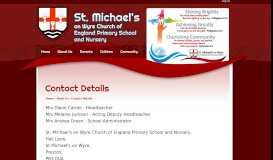 
							         Contact Details | St. Michael's on Wyre Church of England Primary ...								  
							    