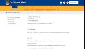 
							         Contact Details » The Billericay School								  
							    