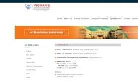 
							         Contact Details - VIGNAN's FOUNDATION for SCIENCE ...								  
							    