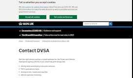 
							         Contact DVSA - GOV.UK								  
							    