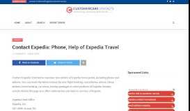 
							         Contact Expedia: Phone, Help of Expedia Travel | Customer Care ...								  
							    