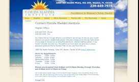 
							         Contact Florida Bladder Institute								  
							    