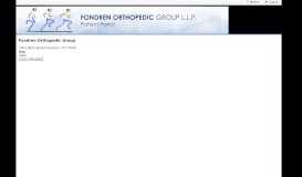 
							         Contact - Fondren Orthopedic Group								  
							    