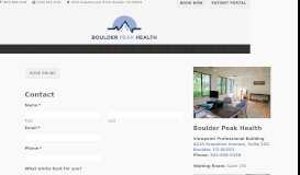 
							         Contact Form - Boulder Peak Health								  
							    