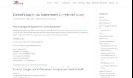 
							         Contact Google Law Enforcement Compliance Guide - Rexxfield ...								  
							    
