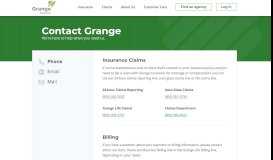 
							         Contact Grange Insurance by Phone, Email or Mail Address								  
							    