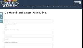 
							         Contact Hendersen-Webb, Inc.								  
							    