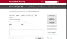 
							         Contact Housing and Residence Life - Valdosta State University								  
							    