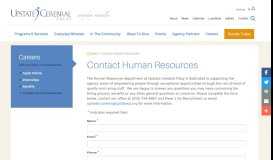 
							         Contact Human Resources - Upstate Cerebral Palsy								  
							    
