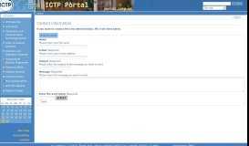 
							         Contact - ICTP Portal								  
							    