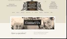 
							         Contact - infinity Family Practice of Cookeville, Tn								  
							    