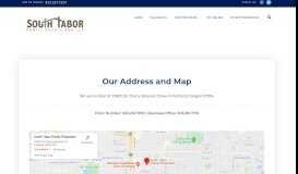 
							         Contact Information and Directions - South Tabor Family Physicians ...								  
							    