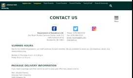 
							         Contact Information | Arkansas Tech University								  
							    