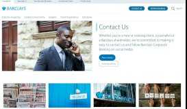 
							         Contact Information for Corporate Banking | Barclays								  
							    