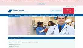 
							         Contact information for Morton Hospital | Taunton MA								  
							    