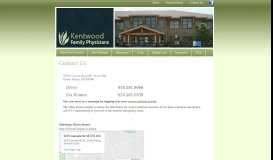 
							         Contact Information | Kentwood Family Physicians								  
							    
