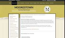 
							         Contact Information - Moorestown Township Public Schools								  
							    