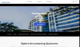 
							         Contact Information | Qualcomm								  
							    