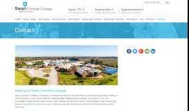 
							         Contact Information - Swan Christian College								  
							    