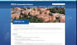 
							         Contact Information - UCLA Undergraduate Admission								  
							    