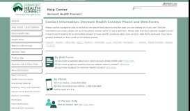 
							         Contact Information: Vermont Health Connect Phone and Web Forms ...								  
							    