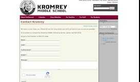 
							         Contact Kromrey | Kromrey Middle School								  
							    