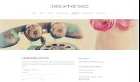 
							         Contact - Learn With D'Amico								  
							    