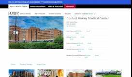 
							         Contact & Locations - Hurley Medical Center								  
							    