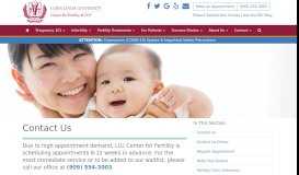
							         Contact Loma Linda University Fertility								  
							    