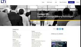 
							         Contact L&T Infotech | LARSEN & TOUBRO INFOTECH LIMITED								  
							    