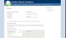 
							         Contact - Maiden Beech Academy								  
							    