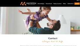 
							         Contact - Masterton Homes								  
							    