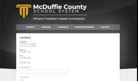 
							         Contact | McDuffie County School System								  
							    