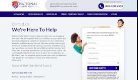 
							         Contact National Debt Relief - BBB A+ Accredited Business								  
							    